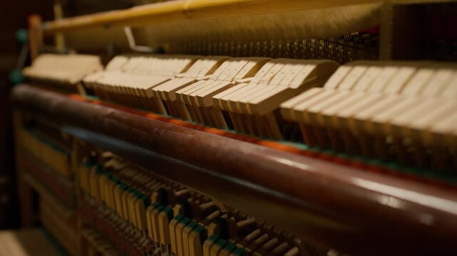 Piano action mechanism and hammers

Handel camera, life shooting, Red Helium, 4K, commercial quality