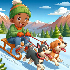 child in the snow