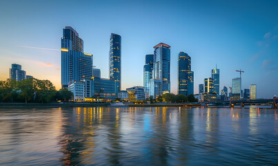 Obraz premium country skyline at night