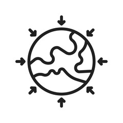 Gravity Icon vector image. Suitable for use on web apps, mobile apps, and print media.