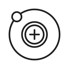 Proton Icon vector image. Suitable for use on web apps, mobile apps, and print media.