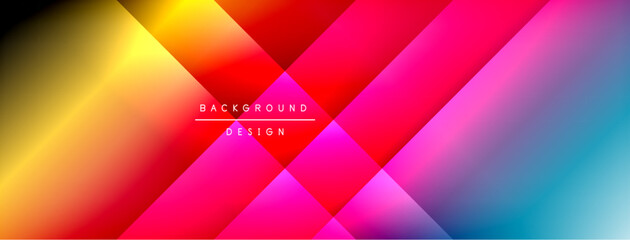 Colorful gradient with lines made of shadow and light. Creative background