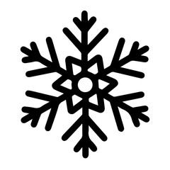Black and White Snowflake Illustration: A simple yet intricate depiction of the geometric symmetry found in snowflakes, ideal for winter-themed designs or creative projects focused on nature’s beauty