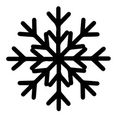 Black and White Snowflake Illustration: A simple yet intricate depiction of the geometric symmetry found in snowflakes, ideal for winter-themed designs or creative projects focused on nature’s beauty