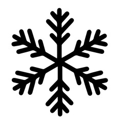 Black and White Snowflake Illustration: A simple yet intricate depiction of the geometric symmetry found in snowflakes, ideal for winter-themed designs or creative projects focused on nature’s beauty