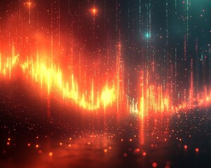 Digital Graph Depicting Volatility in the Market Symbolizing Unpredictable Financial Investments