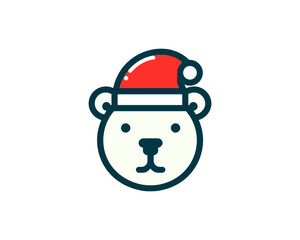 Santa Claus with Christmas Polar Bear
