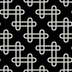 Valentine's Day hearts pattern. Celtic seamless pattern. Abstract graphic wallpaper. Vector tileable illustration. Interlaced geometric ornament.	