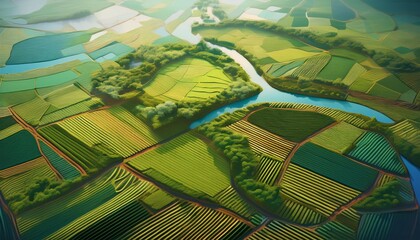 Fototapeta premium satellite agriculture mapping