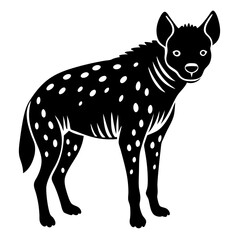 A detailed vector artwork of a hyena, showcasing this carnivorous wild animal in a dynamic and artistic style, perfect for nature-themed designs.