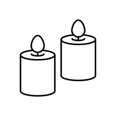 Decorative Candles vector icon