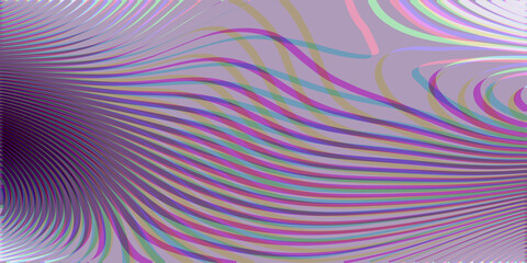 Abstract background, as an option, for presentations and wallpapers. Geometric pattern of colored ribbons on a light lilac background.
