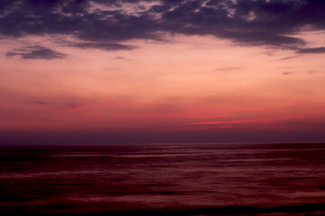 Sunset over the sea. Antalya Turkey