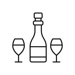 Wine Bottle vector icon