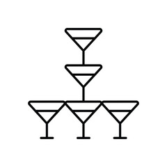 Wine Glass Tower vector icon