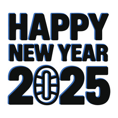 Happy New Year 2025 Celebration Design.