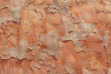 Fototapeta premium Photo of Old ancient orange plaster wall. Background texture for backdrops or mapping