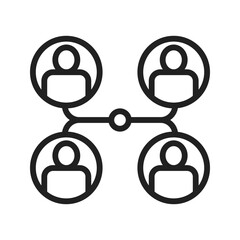 Collaborative icon vector image. Suitable for use on web apps, mobile apps, and print media.