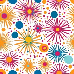 Fototapeta premium Colorful Abstract Floral Pattern Design