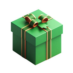 Green gift box PNG