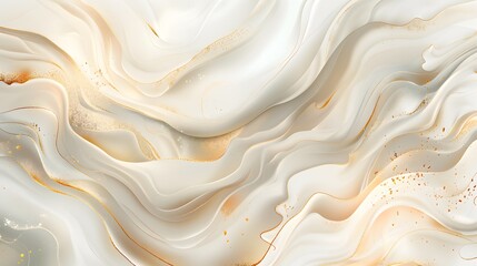 Fototapeta premium Elegant White and Gold Abstract Wave Design