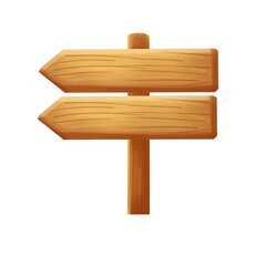 left direction wooden sign on white
