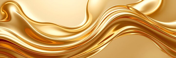 Elegant golden wave texture with smooth flowing design, perfect for luxurious backgrounds and decorative elements