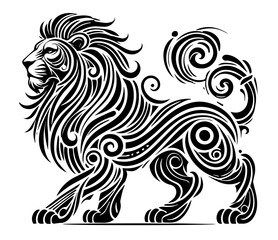 leone tribale tatuaggio. Generative AI