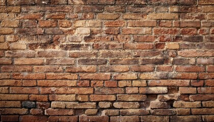 Old weathered wall made of old red bricks