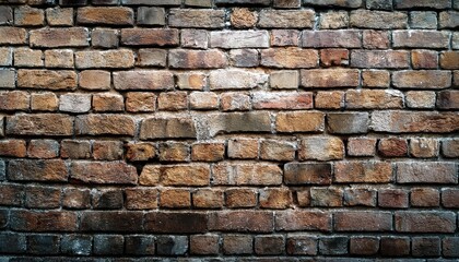 Obraz premium Old weathered wall made of old red bricks