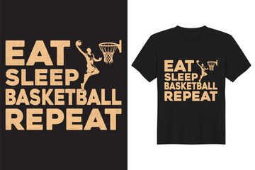 Eat Sleep Basketball Repeat T-shirt Design