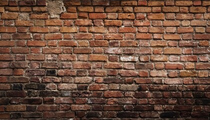 Fototapeta premium Old weathered wall made of old red bricks