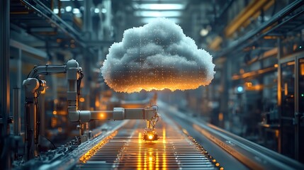 Automated Industrial Factory Powered by Cloud Computing and Robotic Arms