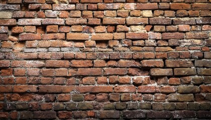 Obraz premium Old weathered wall made of old red bricks
