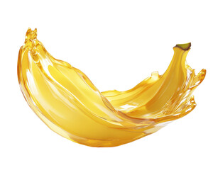 Fresh banana isolated on a white background, showcasing its vibrant color.
