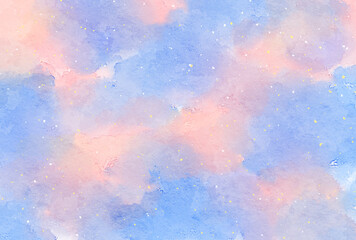 Fototapeta premium 水彩背景 テクスチャ素材 ピンク 青