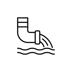 Drainage outline icons, minimalist vector illustration ,simple transparent graphic element .Isolated on white background