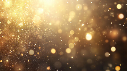 Obraz premium Golden Glittering Bokeh Sparkles