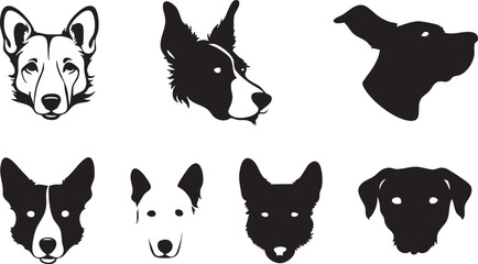 Canine Head Vector Illustration