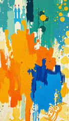 Abstract pattern for printing on wall decorations, fabrics, and for use in graphics.