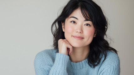 Fototapeta premium 柔らかな微笑みの日本人女性