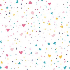 Whimsical Heart and Star Pattern Design