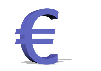 Euro-Symbol vor weißem Hintergrund