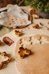 Christmas Cookies Gingerbread Man Homemade Baking Vintage Style