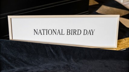 Obraz premium National bird day celebration with elegant copy space for creative design