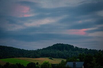Mysterious clouds over the mountains in the Bieszczady Mountains © Marcin