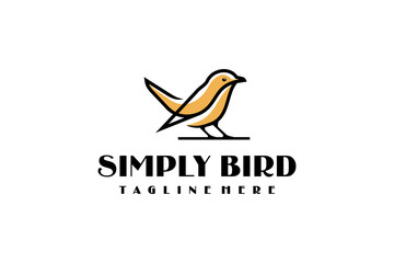 Outline Bird Nature Wildlife Animal Design Logotype
