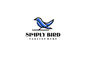 Outline Bird Nature Wildlife Animal Design Logotype