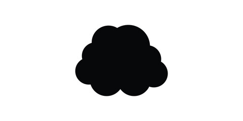 Silhouette flat style clouds. Vector illustration.