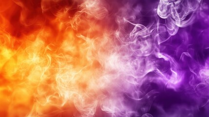 Obraz premium Abstract background with vibrant orange and purple smoke swirling.